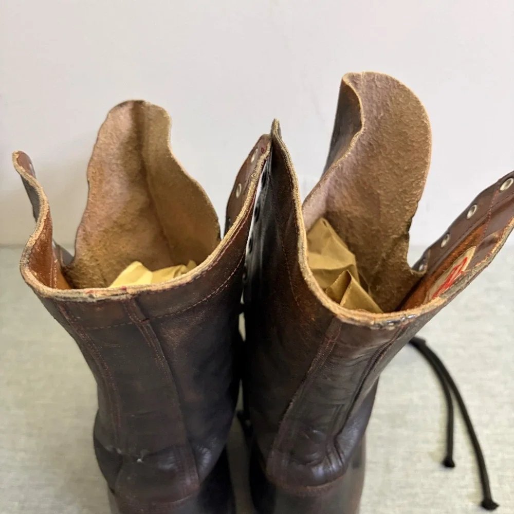 Corcoran Jump Boots Men 7C Vintage 60s Army Military Leather Combat Cap Toe
